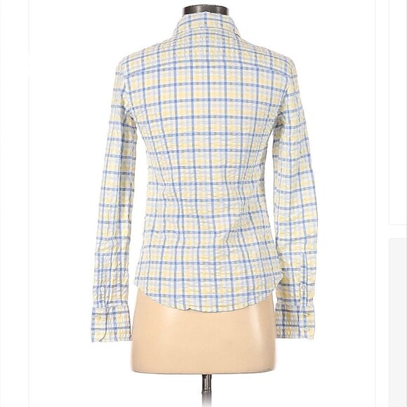 VINEYARD Vines Preppy Long Sleeve Button-Down Plaid Shirt Size 0 - Picture 2 of 3